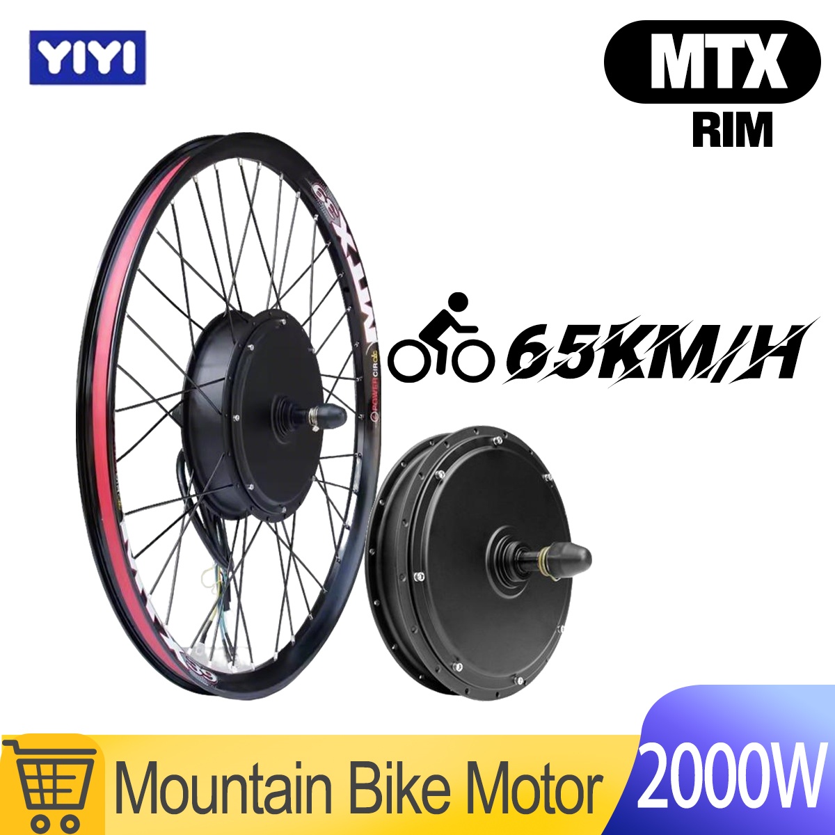 72V 5000W Hub Motor Kit - Motor de Roda MTX 48V/52V 2000W
