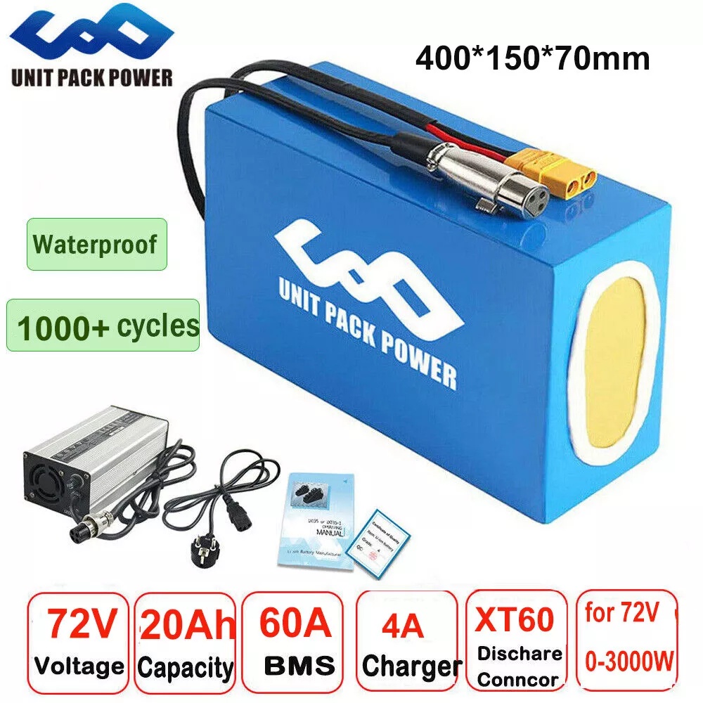 Electric Bicycle Battery 72V 30Ah - Bateria para Bicicleta Elétrica 72V 40AH,