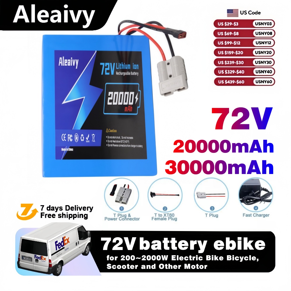 Envio dos EUA: Bateria de Íon  - Electric Bicycle Battery 72V 30Ah avaliação e preço