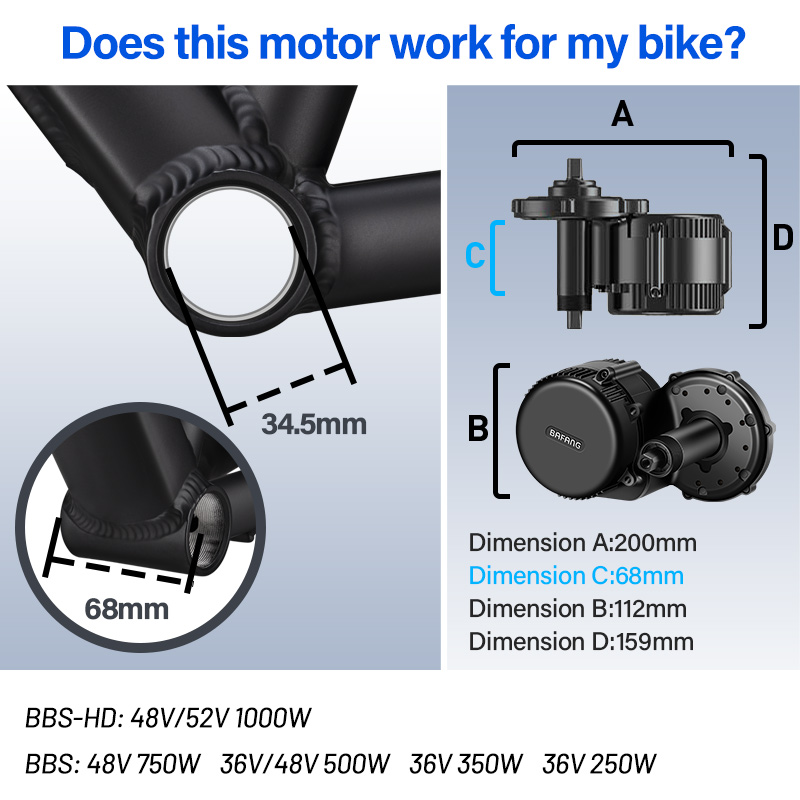 BAFANG BBSHD BBS01 BBS02B BBS0 - Bafang Bbshd 1000W Conversion Kit avaliação e preço