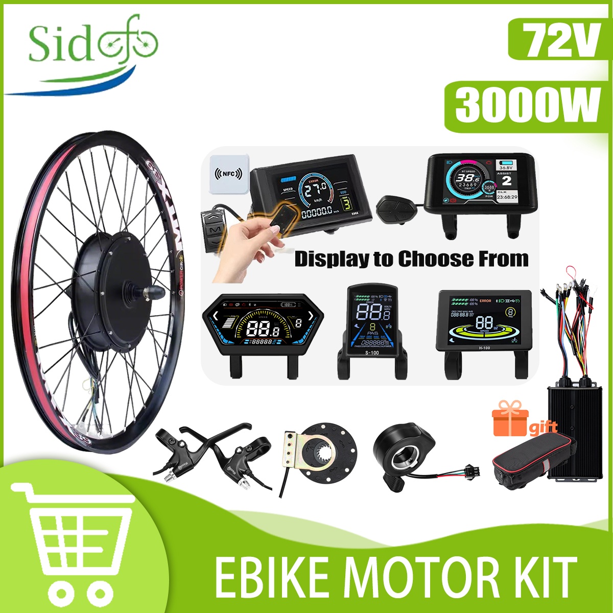 Kit de Conversão para Biciclet - Ebike Conversion Kit 72V 3000W avaliação e preço